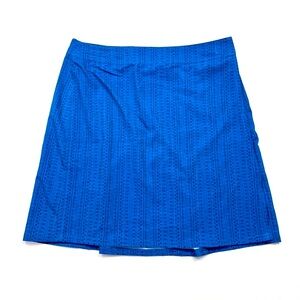 Rip Skirt Blue Print Skirt Wrap Style Size Medium